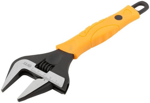 Ключ разводной ''Эталон'', CrV, узкие губки, шкала, экстра увеличенный захват, прорезиненная ручка 250 мм (50 мм) | код 70197 | FIT фото 2