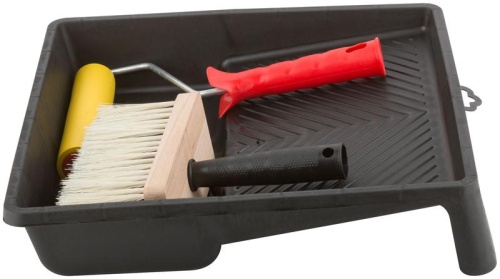 Набор для наклеивания обоев (ванночка 350х330мм+валик прижимной 150мм +макловица) FIT 03030 фото 4