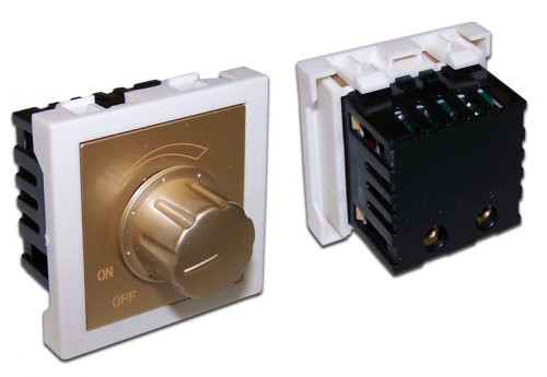 Диммер поворотный, 45х45, бронза | код LAN-EC45x45-DIM-BRZ | LANMASTER