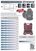 IS01217 Головка торцевая ударная 1/2DR, 17 мм | код IS01217 | Thorvik