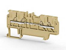 307 020, Клеммник пруж.быстрозажимной (Push in), 4-х выводной, 1,5мм.кв., (бежевый) PYK 1,5MС | код 0.0.0.3.07020 | KLEMSAN