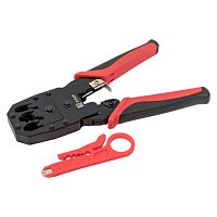 Кримпер для обжима и зачистки витой пары TERACOM TRC-NT12 EKF | код TRC-NT12 | EKF