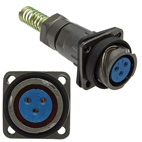 Разъём быстроразъёмный FQ18-3ZPK-8 (бл.каб.роз.), 3-х контакнтый | код 104134 | Ruichi