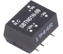 Преобразователь DC/DC, на печатную плату, 1 Вт | код SBTN01N-09 | MeanWell