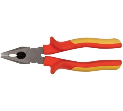 Плоскогубцы комбинированные ''Электро-2'', 1000 В, прорезиненные изолированные ручки 160 мм | код 50773 | FIT Плоскогубцы комбинированные ''Электро-2'', 1000 В, прорезиненные изолированные ручки 160 мм | код 50773 | FIT