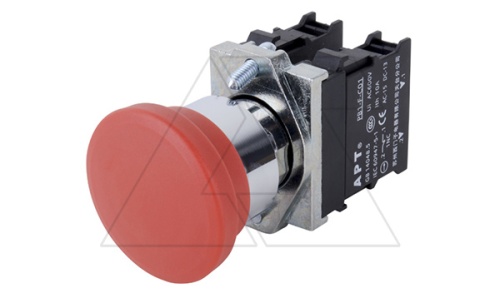 Кнопка аварийной остановки PB1S 40mm, разблок. вытягиванием, 1NC, 6A 230VAC/24VDC, 22mm, IP65 | код PB1S-01ZL/R | АРТ