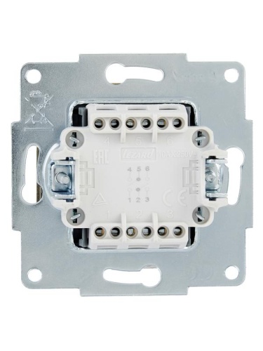 VESNA Выключатель проходной двойной золото | код 742-3688-106 | LEZARD фото 3