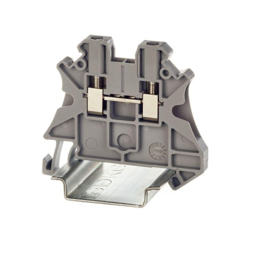 Клемма проходная винтовой зажим 2 точки подключения 2.5кв.мм сер. | код TUR-2.5 | DKC Клемма проходная винтовой зажим 2 точки подключения 2.5кв.мм сер. | код TUR-2.5 | DKC