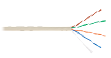 Кабель NIKOLAN U/UTP 4 пары, Кат.5e (Класс D), 100МГц, одножильный, BC (чистая медь), 24AWG (0,511мм), внутренний, PVC нг(А), слоновая кость, 305м | код NKL 9100A-IY | NIKOLAN