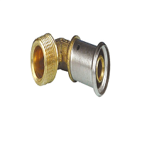 Угольник пресс 90 град 20х3/4'НР, латунь | код 5P-2005 | Henco