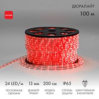 Дюралайт LED, постоянное свечение (2W) - красный Эконом 24 LED/м, бухта 100м | код 121-122-4 | NEON-NIGHT