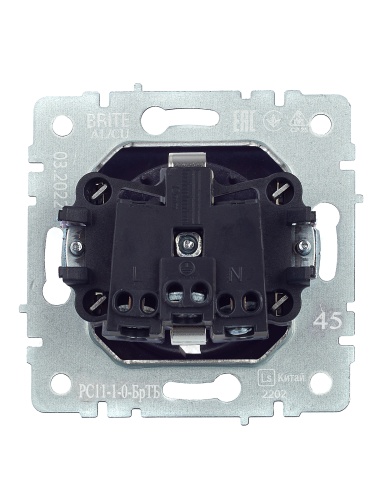 BRITE Розетка 1-местная с заземлением без защитных шторок 16А РС11-1-0-БрТБ темная бронза | код BR-R11-16-K45 | IEK фото 3