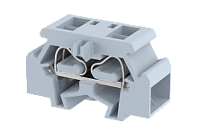 Миниклемма проходная пружинная 2,5 мм2 на 4 подключения, монтаж на панель, хаки MCT2.5P4NV(KH) | код 2402410006 | Elmex