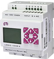 ПЛК LOGIC-10HR-A_100-240V AC_6I/4O-Rele | код 004780001 | ETI