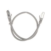 Патч-корд S/FTP, CAT 6A (10G), RJ45-RJ45, 28AWG, LSZH, серый, 0,5м REXANT | код 02-0390-05 | REXANT