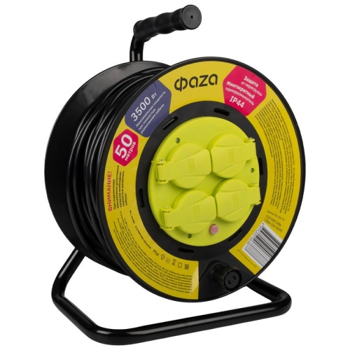 Удлинитель на катушке 4х50м с заземл. IP44 CRW-04-5000 ФАZА 5063877 фото 5 Удлинитель на катушке 4х50м с заземл. IP44 CRW-04-5000 ФАZА 5063877 фото 5