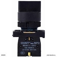 Переключатель NP2-BK12461, 2 положения с фиксацией 1НО, красная AC/DC220В (LED) IP40 (R)(CHINT) | код 265955 | CHINT