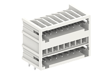 435804 Вилка на плату MCS, 2-уровневая, горизонт., шаг 3.5мм, 4 конт., бел., шт | код 435804 | SUPU