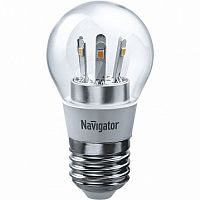 Лампа светодиодная  71 295 NLL-G45-5-230-2.7K-E27-CL |  код. 71295 |  Navigator