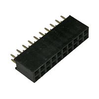 Гнездо для плат 2.54 мм RUICHI PBD 20 (PBD 2x10), 20 контактов | код 63449 | Ruichi