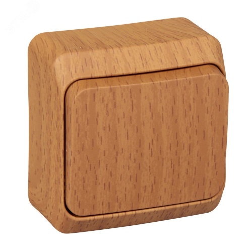 ЭТЮД Переключатель одноклавишный 10А бук | код BA10-004T | Systeme Electric