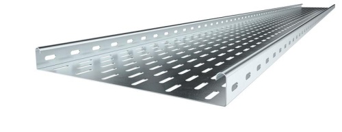 Лоток листовой кабельный LKS 330 FS RU, 35х300х3000 мм, S=0,7 мм, перфорированный, сталь, конвейерный цинк | код 6077009 | OBO Bettermann