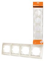 Рамка 4-х постовая горизонтальная перламутр Лама TDM | код SQ1815-0832 | TDM