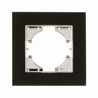 Рамка 1-местн. Ugra стекло черн. | код С1110-031 | GUSI