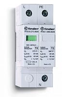 Устройство защиты от импульсных перенапряжений УЗИП тип 2 (1 варистор + 1 искровый разрядник), модульный, ширина 35мм, степень защиты IP20 | код 7P2282751020 | FINDER