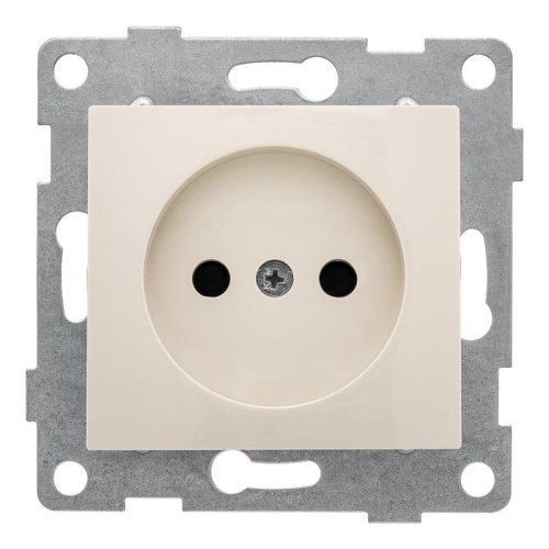 Розетка 1-м СП Bravo 16А 250В без заземл. защ. шторки механизм беж. | код С10Р2-003 | GUSI Розетка 1-м СП Bravo 16А 250В без заземл. защ. шторки механизм беж. | код С10Р2-003 | GUSI