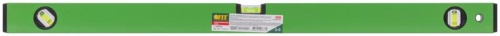 Уровень ''Техно'', 3 глазка, зеленый корпус, фрезерованная рабочая грань, шкала 800 мм | код 18118 | FIT фото 3