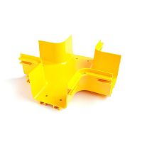 Х-соединитель оптического лотка 360 мм, желтый | код LAN-OT360-XT | LANMASTER