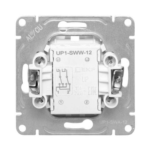 Эпика Механизм выключателя 1кл. перекрестный алюминий EKF | код UP1-SWA-12 | EKF фото 5
