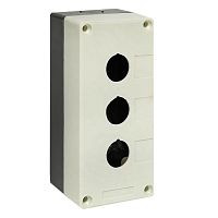 Корпус КП103 пластиковый 3 кнопки белый | код. cpb-103-w | EKF