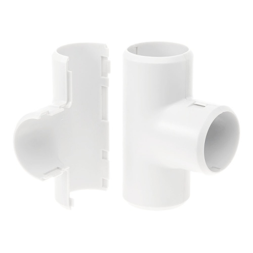 Тройник разборный белый d32 мм (15шт/180шт уп/кор) Промрукав | код PR.07332б | ПРОМРУКАВ