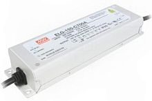Источник питания AC-DC, 149.8Вт, IP65, вход 100…305В AC, 47…63Гц/142…431В DC, ККМ, выход 107…214В/700мА, рег. тока 50...100%, изоляция 3750В AC, в кожухе 219х63х35.5, -40…+70С | код ELG-150-C700A | MeanWell