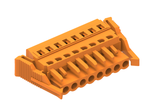 458110/050 Розетка каб. MCS, с защелкой, шаг 5.08мм, 10 конт., оранж., шт | код 458110/050 | SUPU