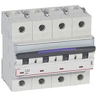 Выключатель автоматический четырехполюсный DX3 32А C 50кА (6 мод) | код. 410177 |  Legrand 