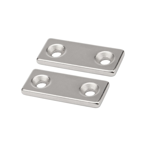 Неодимовый магнитный прямоугольник 35х15х3 мм с 2 зенковками 8х4 мм (упаковка 1 шт.) | код 72-3703 | REXANT