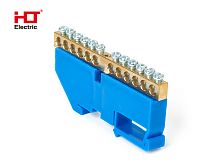 Шина N ноль на DIN-изол ШНИ-6х9-12-Д-синий HLT | код 081-03-44| HLT