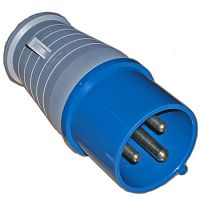 Вилка силовая переносная 023 RUICHI 2Р+Е, 220 В, 32 А, IP44 | код 64221 | Ruichi