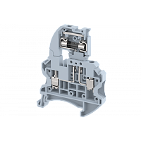 Клемма проходная винтовая 4 мм2 под предохранитель, со светодиодом, на 2 подключения, серая TQF4AD48V-GREY | код 1203290480 | Elmex