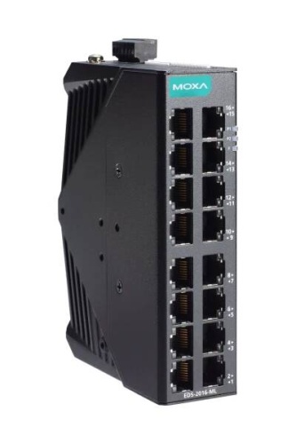 Коммутатор EDS-2016-ML-T Unmanaged Ethernet switch with 16 10/100BaseT(X) ports, t: -40/75 C | код 00-06131693 | MOXA