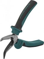 P1216 Длинногубцы изогнутые 45 с двухкомпонентными рукоятками, 160 мм | код P1216 | JONNESWAY