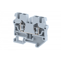 Миниклемма проходная пружинная 2,5 мм2, на 2 подключения, серая SQM2.5-GREY | код 2402240000 | Elmex