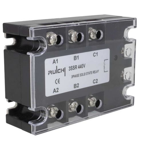 Твердотельное реле RUICHI 3SSR 440V 120A (Z)A4 (90-280v), 1000 МОм | код 60977 | Ruichi