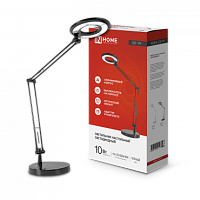 Светильник настольный светодиодный CRAFT ССО-17Ч 10Вт 6500К 700Лм с оптическим фильтром. с адаптером ЧЕРНЫЙ IN HOME | код 4690612040110 | IN HOME