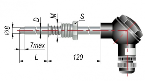 Термопреобразователь сопротивления ДТС095Л-РТ100.В2.250.МГ | код 141270 | ОВЕН