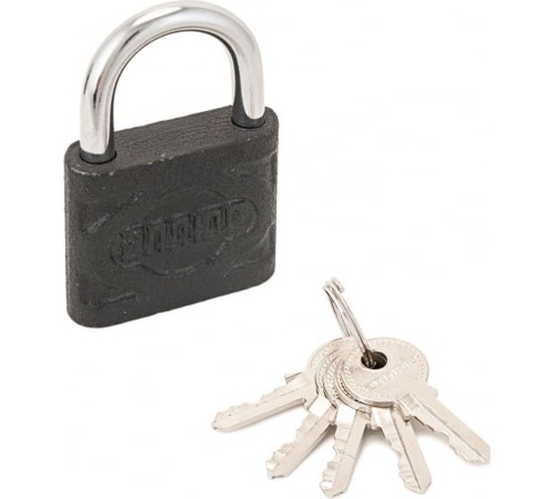 Замок навесной с цилиндровым механизмом секрета, АЛЛЮР ВС1Ч-4508 черный | код 1419 | ПТК