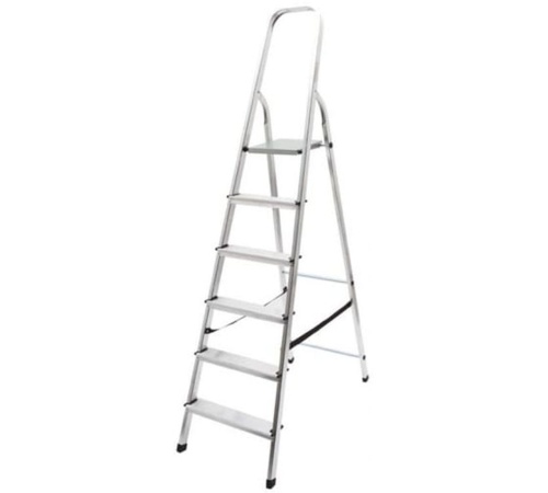 Лестница-стремянка алюминиевая, 5 ступеней, вес 3.6 кг | код 65343 | FIT